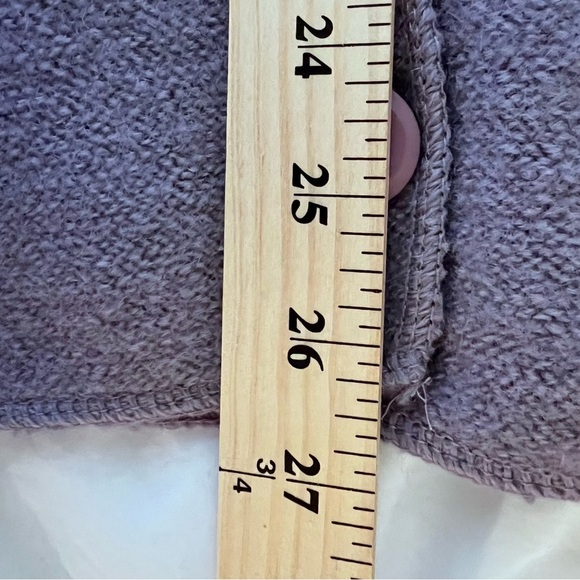 Cabela's Size L Lavender Pockets Wool Button-Up Cardigan Embroidery NWOT - Picture 9 of 11